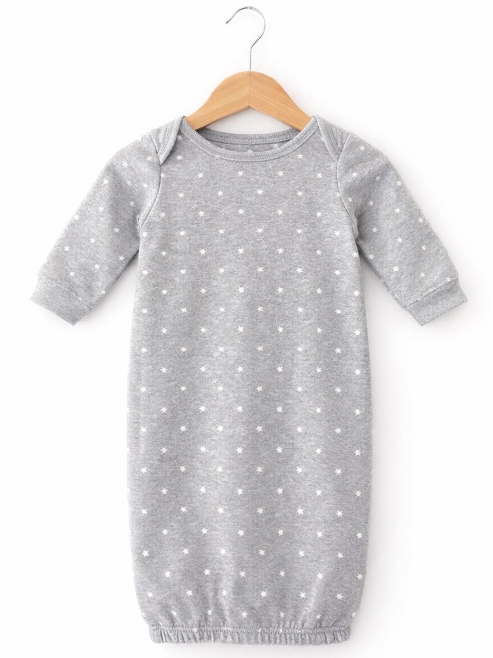 5/$15 Carter's Gray Star Print Sleeper Gown Size Newborn